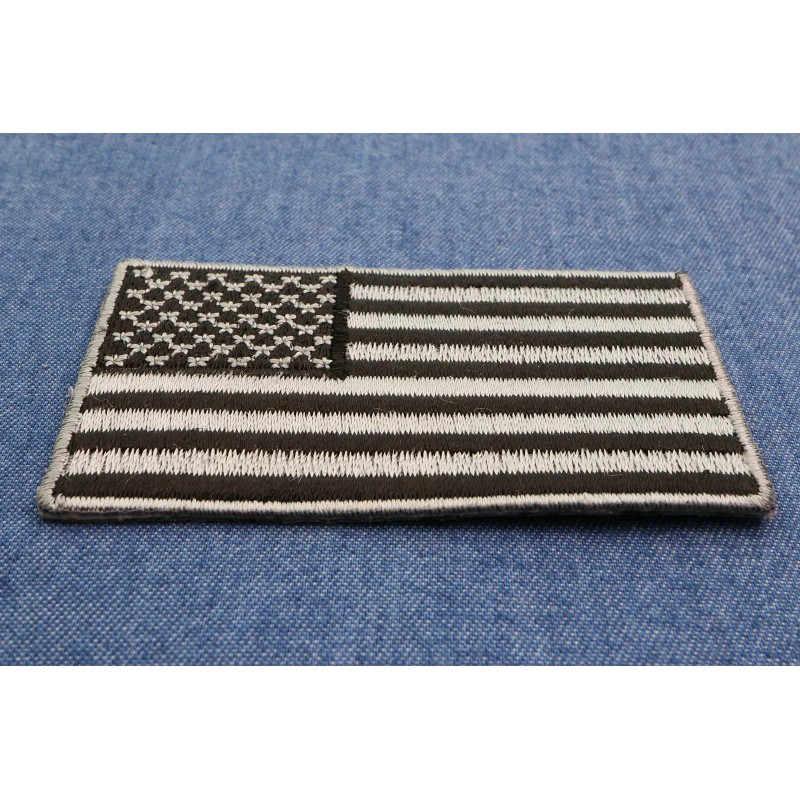 Ivamis US Flag Patch Black and Gray 2.5 Inch- 2.5x1.4
