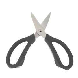 Endoshoji TKG BHS2905 Kitchen Scissors, Rust-resistant Stainless Steel, Black, Disassemblable and Cleanable, Hygienic, Single-Sided Wave Blade Specification, Cut Section, Non-Slip, Total Length 7.9