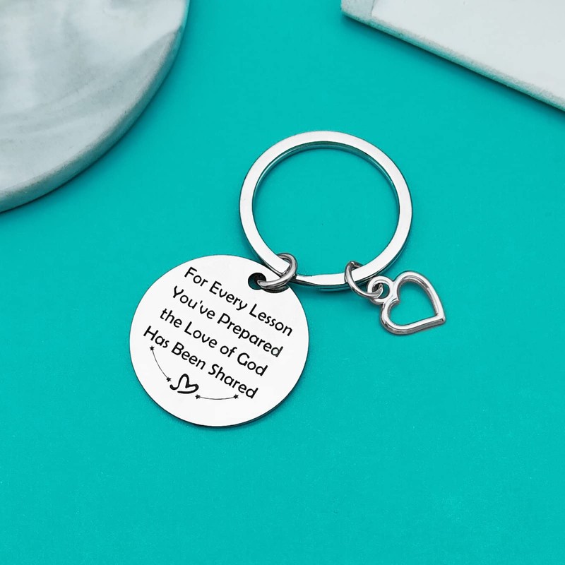 Xiahuyu Sunday School Teacher Gifts Keychain Bible Teacher Gift Religious