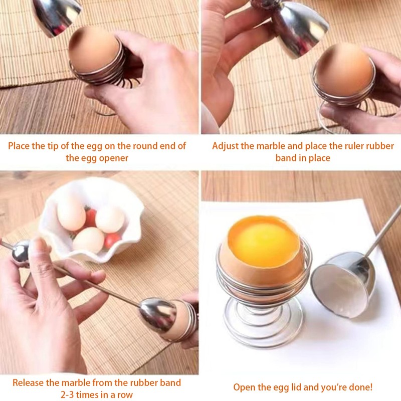 Egg Cutters, Egg Opener Durable Stainless Steel Egg Cutter Convenient
