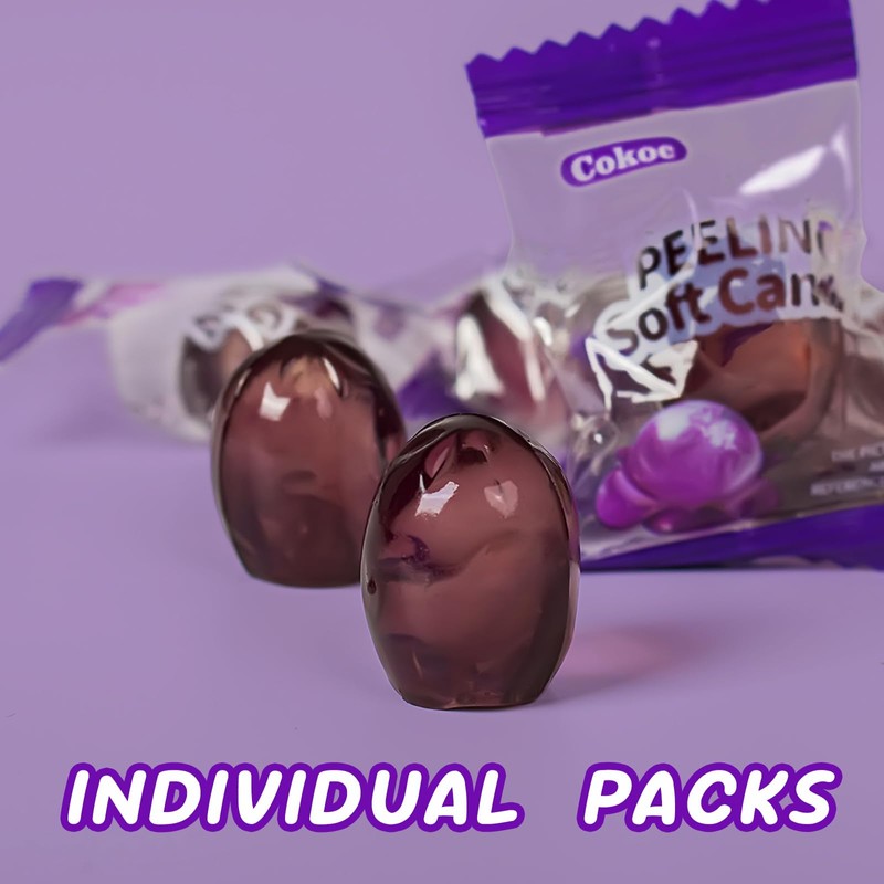 COKOC Peelable Gummies Grape,Peeling Gummies Grape Candy,Individual Packaging 2.64oz Bag