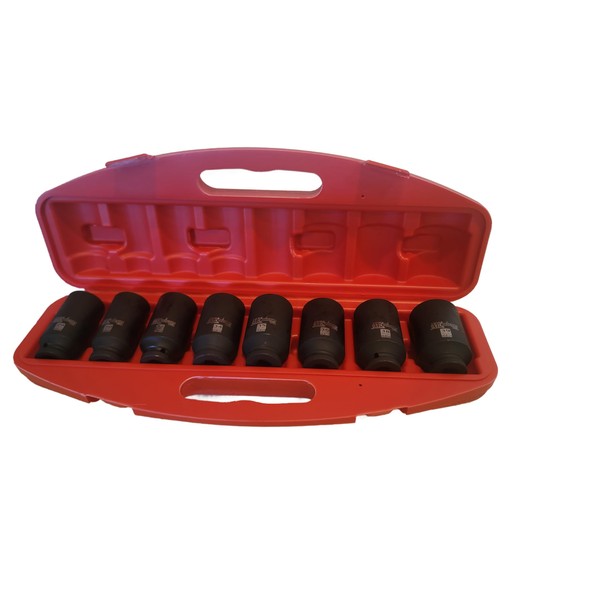 ½” Drive Extra Deep Impact Axle Nut Socket Set METRIC
