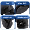 Hominas Luggage Suitcase Wheels, Pack of 2 Replacement Luggage Wheels,