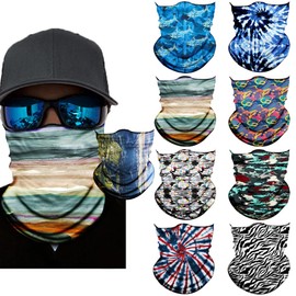 Neck Gaiter Balaclava Sun UV Protection,Cooling Scarf Mask,Reusable Gator Face Mask Bandana for Men Women Boys Girls,Neck Warmer,Face Cover Headwear,Head Wrap,Headband for Outdoor Sport