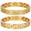 Willis Judd Mens Titanium DAD Bracelet Engraved Best Dad Ever