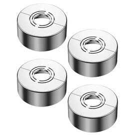 TPZORJX 4 Pieces Rosettes Cover for Pipes, Cover Rosette Pipe Cover Rosette Shower Fitting Tap Heating Pipe Rosette Cover Rosette Stainless Steel for Taps, Radiator Pipes Pipes (70 x 25 mm)