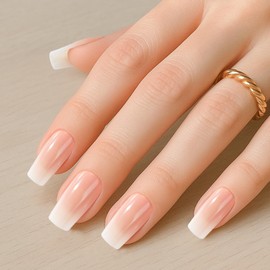 MELLIEX 120 Stück Press On Nails,12 Größen Rosa Gradient Wiederverwendbar Nägel Zum Aufkleben Künstliche Fingernägel mit Nagelkleber Aufkleber für Damen und Frauen