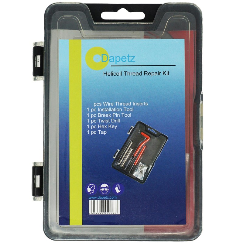Dapetz ® 15Pcs Helicoil Thread Repair Kit M14 X 1.5
