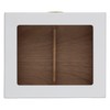 Quality Importers Capri Desktop Humidor with Tempered Glasstop, Cedar Divider,