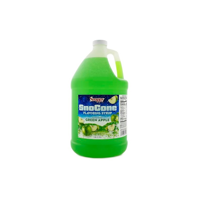 Snappy Green Apple SNO Cone Syrup, 1 Gallon (128 Ounces)