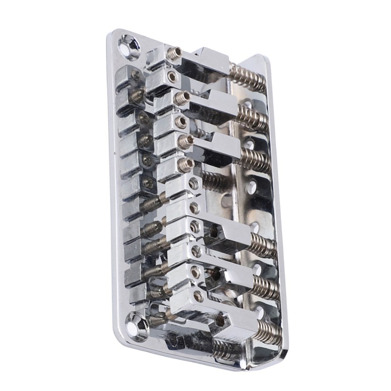 6 String Metal Bridge Replacement Adjustable Saddle Bridge Stringed Instrument