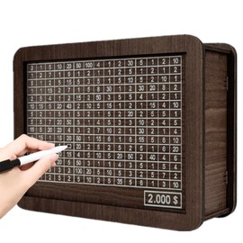 Cash Vault Wooden Savings Box,Piggy Bank for Adults Kids,3D Puzzle Coin Bank with Counting Target,Timber Savings Goals for Boys Grils Money Box (2000 Dollar)