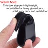 6 Pack Door Stop Wedges Black Rubber Door Stoppers for