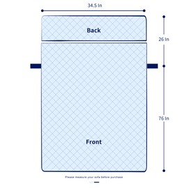 SUBRTEX Chaise Lounge Cover Reversible Sectional L Shaped Sofa Couch Slipcover Furniture Protector with Elastic Straps Washable for Kids Pets 102x34.5 Inch (Chaise, Navy)