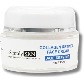 Crema antienvejecimiento con colágeno y retinol para arrugas y líneas finas - Crema reafirmante para rostro y cuello - Crema facial antienvejecimiento de día y de noche para mujeres