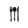 Medium Heavy Weight Black Cutlery Kit - 250 Sets of
