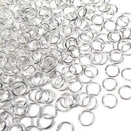 TOAOB 1000pcs Open Jump Rings Silver Tone Jewellery Findings Jewelry Connector Rings 10mm for Jewelry Making