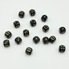 CRAFT CROWN Black Dice, Gold Letters, 16 Pieces, 0.5 inches