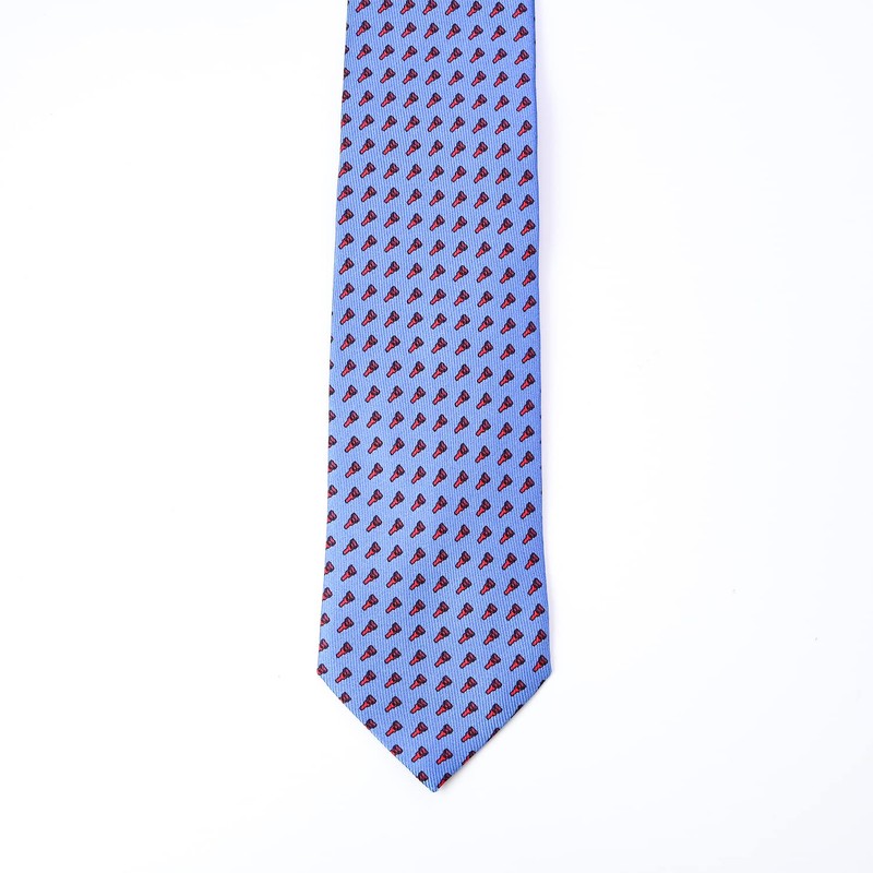 Dunhill 22FPTP1X9427 Men's Necktie, Blue, Large Sword Width 3.1 inches