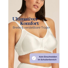 Naturana® Minimizer Bra - Wireless [Cup B-G] | Maximum Support with Cut Design & Wide Straps | Elegant Minimizer Bra for a Visually Smaller Cup Size 38 Champagne DD