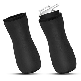 Enlisiwte 2Pcs Sleeve Compatible With Water Bottle - 22oz Water Bottle Sleeve for Plastic and Stainless Steel Bottle Neoprene Insulated Water Bottle Cover for Retaining Temperature (black)
