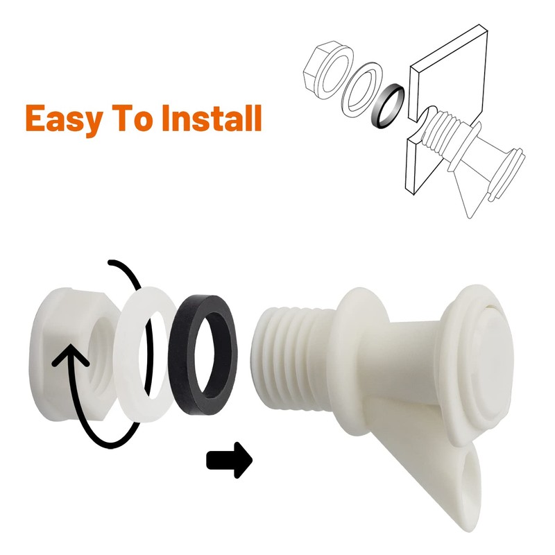 Push-Button Spigot Cooler Spigot Replacement, Compatible with Igloo 2-10 Gallon
