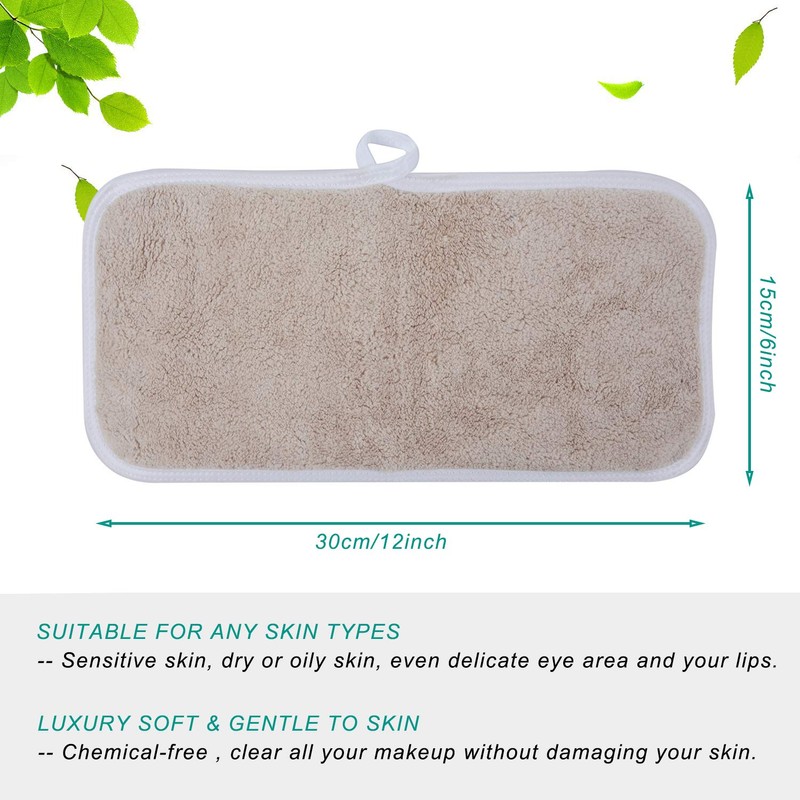 KinHwa Microfibre Face Cloths, Make-Up Remover Cloths, Washable Make-Up Wipes,