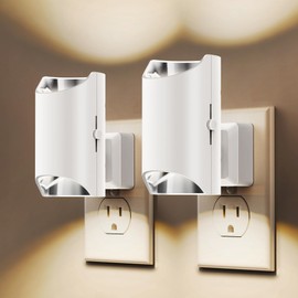 L LOHAS LED Night Light, Night Lights Plug into Wall, Dimmable Night Light 0-100LM, Dusk to Dawn Sensor, Soft White 3000K, Plug in Night Light, Modern Night Light for Hallway Bedroom Stairway, 2 Pack