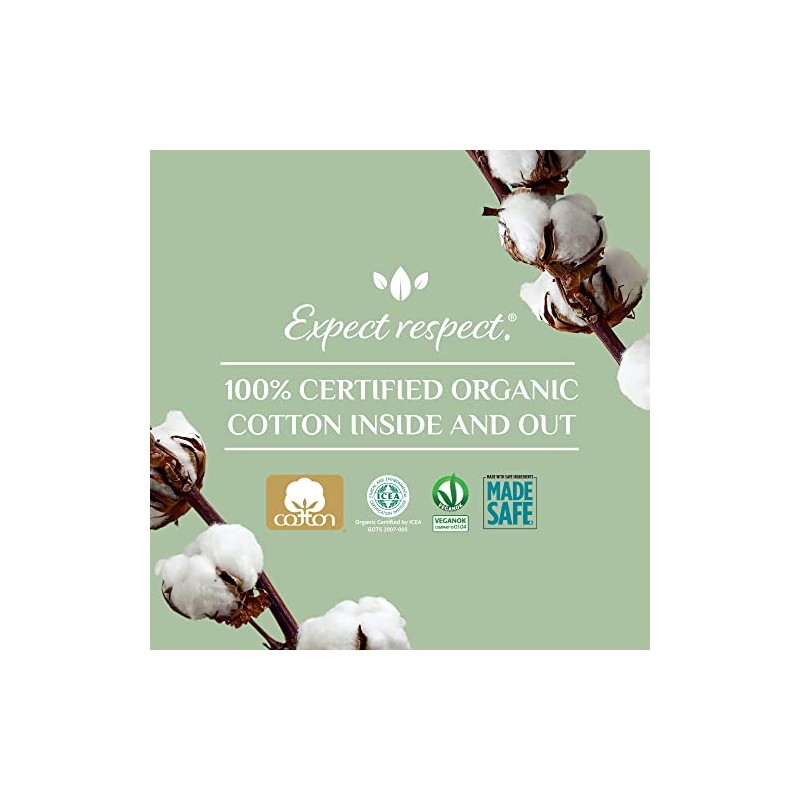 Organyc 100% Certified Organic Cotton Panty Liner, Maxi, 20 Count