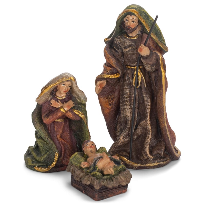 Kurt Adler 3.5-Inch Resin Nativity, 7-Piece Set, Multicolor (N1028)