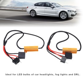 LED Decoder 2pcs H7 LED Decoder 50W 6ohm Load Resistor Flash Error Canceller Anti-Flicker Resistor Replacement for Car Headlight Indicator