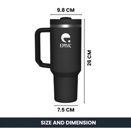 EPIYK 40 Oz Tumbler with Straw and Lid and Handle Leakproof BPA Free Insulated Water Bottle with Handle - Cold Upto 24 Hours and Hot Upto 12 Hours - Insulated Cup