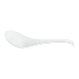 Restaurantware-RW Base 6.5 x 1.7 x 3.2 Inch Asian Soup Spoons, 100 Premium Wonton Soup Spoons - Sturdy, Pair With Ramen, Rice, Or Dumplings, White Plastic, For Restaurants Or Home