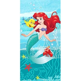 Jerry Fabrics F - Beach Towel - Bath Towel - The Little Mermaid - Kids - 70 x 140 cm - 100% Cotton