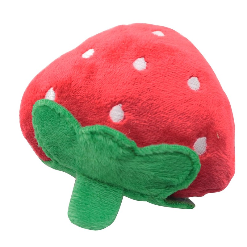 LQ Industrial Exquisitely Crafted Plush Strawberry Toy Pet Supplies Suitable