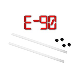 2 x Ceramic Shaft for Intex Pure Spa Hot Tub Impeller Pump Fix E90 Error Spa Pump Impeller Shaft Replacement (2 Pieces Ceramic Shaft with 4 Caps)