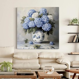 ARPADAMO Hydrangea Diamond Art Kits for Adults,5D Flower Diamond Painting DIY Diamond Art Diamond Painting Kits for Adult,Round Full Drill Diamonds, Diamond Art Kits for Home Decor-12x12inch