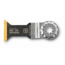 FEIN E-Cut Universal Bi-Metal Saw Blade with Long Service Life, Saw Blade for Deep Cut, Pack of 1, Width 44 mm, Length 55 mm, Starlock Attachment, Titanium Coated Bi-Metal Saw Blade