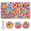 300 Pieces Colorful Clay Bracelet Bead Making Kits