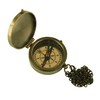 NKlaus Compass with Lid and Chain Made of Antique Brass,