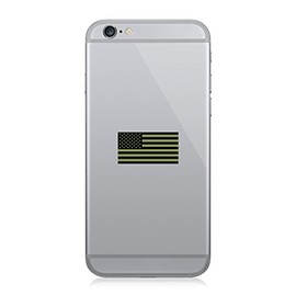 RDW Subdued OD Green American Flag - Cell Phone Sticker - Decal - Die Cut