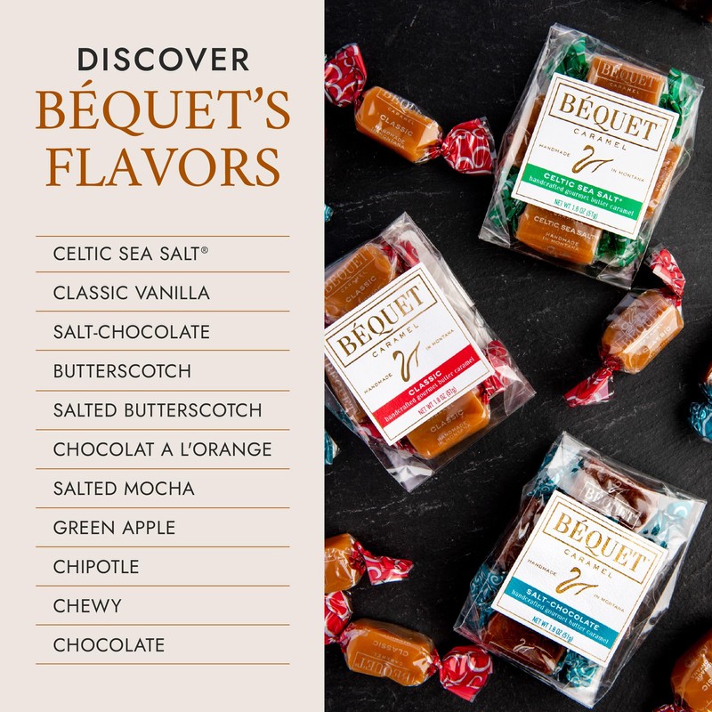 Béquet Celtic Sea Salt Caramels – Soft, Individually Wrapped Gourmet