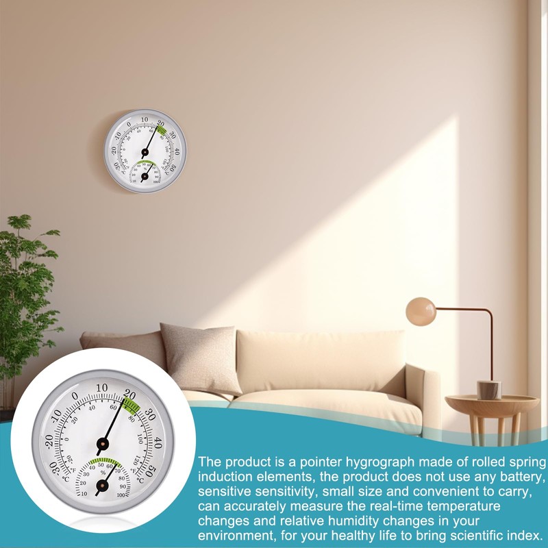 Vegena Pack of 4 Thermo-Hygrometer, Thermometer Hygrometer, Humidity Meter, Outdoor