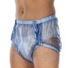 Suprima 1-249-011 Unisex PVC Briefs Buttonable Size S Transparent Blue