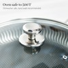 13 In Glass Lid for Frying Pan, Tempered Replacement Cover