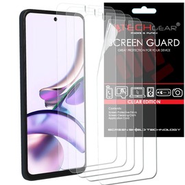TECHGEAR [5 Pack] Screen Protectors Compatible for Motorola Moto G13 / Moto G23 / Moto G53, CLEAR LCD Screen Protectors Cover Guards