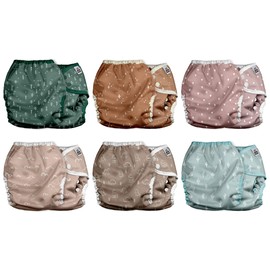 Mama Koala Fundas reutilizables para pañales de tela ajustables con doble refuerzo, cierre a presión, tamaño M (simplemente neutro)