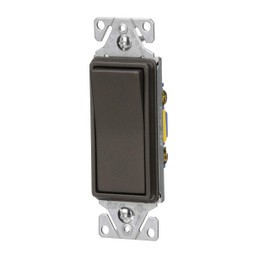 EATON 7501RB-K-L Wiring Decorator Switch, 120/277 Vac, 15 A, 1 Pole, 5.833 In L X 3.85 In W X 1.83 In D