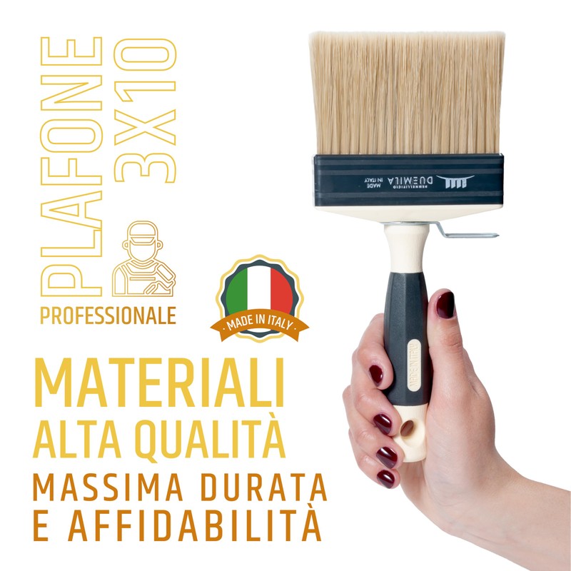 PENNELLIFICIO 2000 Ceiling Brush with Plastic Handle Paint Brush for
