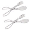 Set of 2 Large Salad Tongs, 11 Inch Long Clear